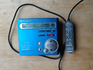 Sony Minidisc Player Recorder MD MZ-R70 Walkman Mini Disc Blau - Bild 1 von 2