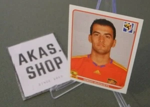 Pegatina de novato de Sergio Busquets número 571 Copa Mundial de la FIFA Sudáfrica 2010 PANINI - Imagen 1 de 3