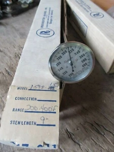 Rochester Gauges Inc. 200-400 Degrees F Temperature Gauge vintage NOS 1960's? - Picture 1 of 4