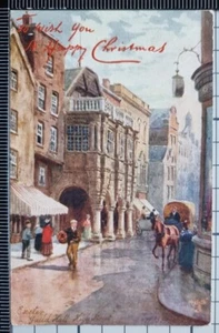 OLD POSTCARD EXETER GUILD HALL HIGH STREET - Picture 1 of 2