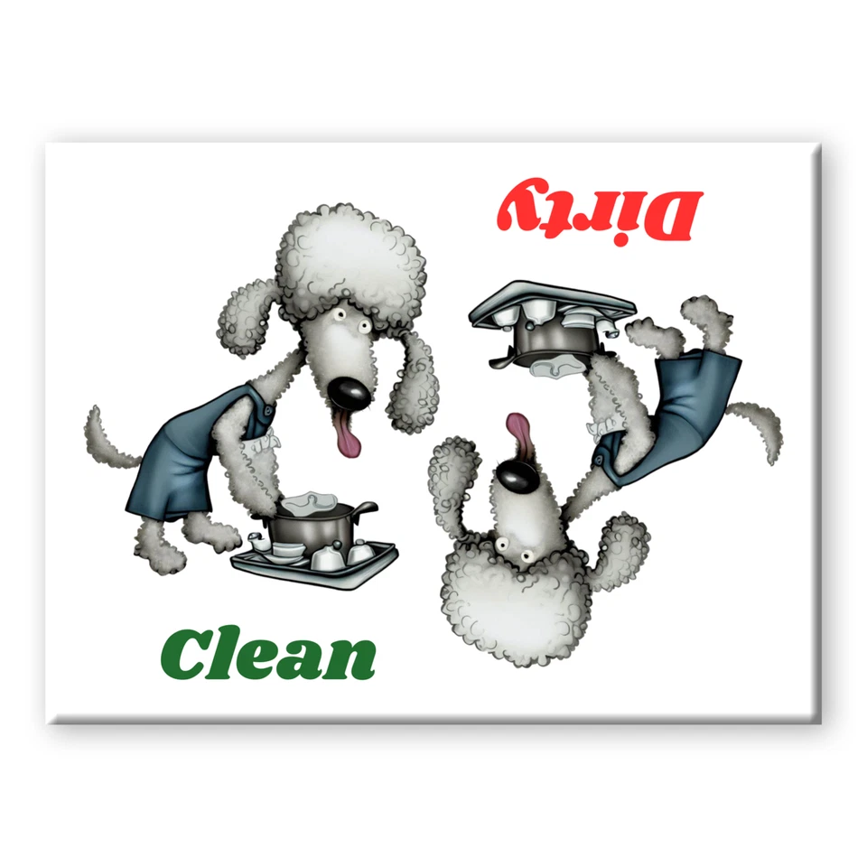 BEDLINGTON TERRIER Clean Dirty DISHWASHER MAGNET New - Image 1 of 1