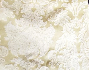 Vintage Tablecloth -Classic Damask - Sunny Yellow - BESS Brand - 60"  x 79" - Bild 1 von 7