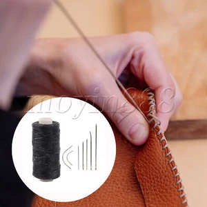 Leather Sewing Waxed Thread Wax Cord String for Hand Stitching 55 Yards L Black - Picture 1 of 6