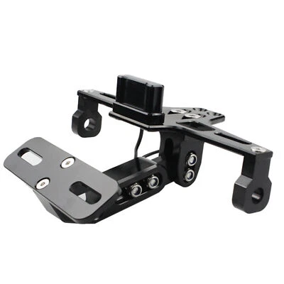 Adjustable License Plate holder Mount Bracket with LED Taillight For Motorcycle - Image 1 of 4