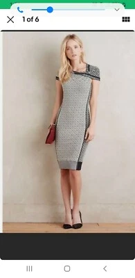 Anthropologie Joseette Dress by Byron Lars Beauty Mark, SZ 10P, Black/White - Image 1 of 4