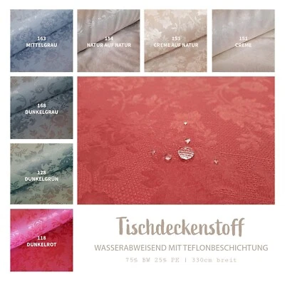 Tischdeckenstoff wasserabweisend, Stoff Meterware Teflon beschichtet *Ab 50cm - Bild 1 von 4