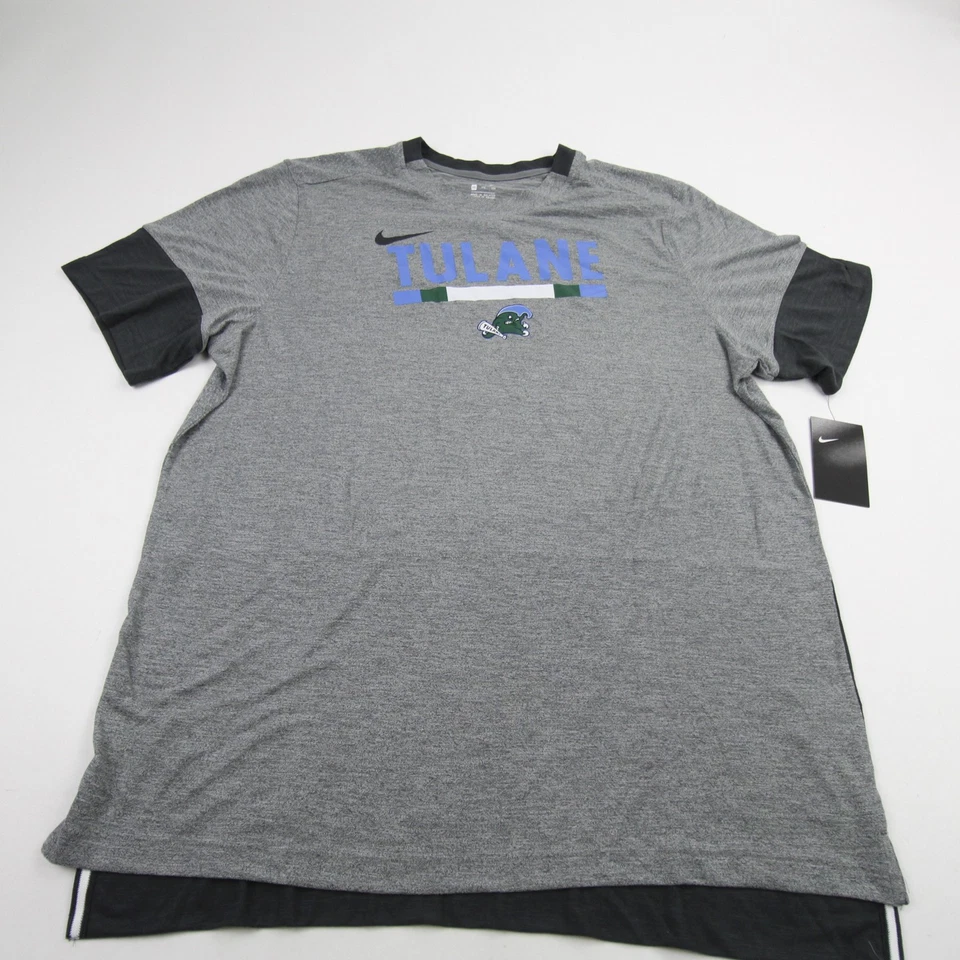 Tulane Green Wave Nike Short Sleeve Shirt Men's Gray/Heather New - Image 1 of 1