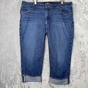 Lucky Brand Jeans Damen 18W Blau Ginger Crop Denim Stretch Bündchen Cropped Hose - Bild 1 von 13