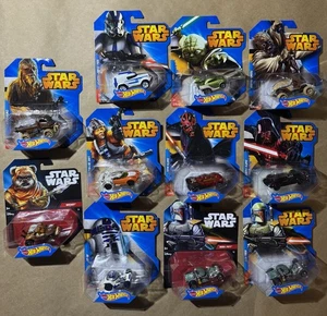 11) 2014 Mattel Star Wars Hot Wheels - Yoda, Boba Fett, Darth Vader/Maul & More! - Picture 1 of 23