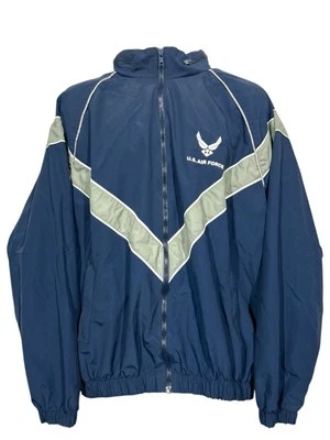 US Air Force Track Suit XL/R Navy Blue Windbreaker Skilcraft Jacket Pants - Image 1 of 4