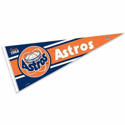Houston Astros Retro Vintage Throwback MLB 12 in X 30 in Pennant - Image 1 of 4