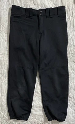 Mizuno Women's Fastpitch Softball Pant, Small, Black, Padded - Image 1 of 3