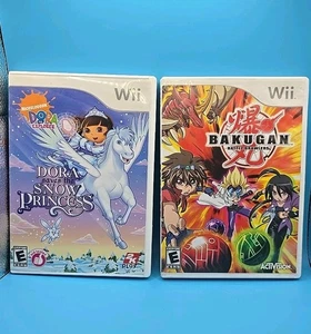 Set Of  Two Wii Games: Dora Saves The Snow Princess, Bakugan Battle Brawlers - Picture 1 of 6