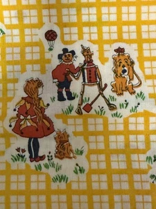 Wizard Of Oz Vintage Yellow Plaid Fabric 44”x 104” - Picture 1 of 5