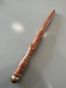 Great Wolf Lodge Magiquest Wand Wood Engraved Style Magic Quest Gold - Picture 1 of 5