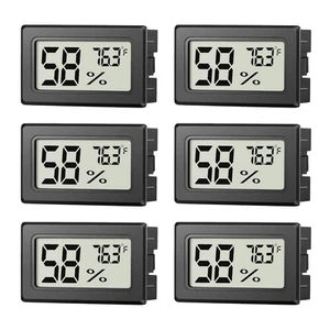 6er Pack Mini Hygrometer Innenfeuchtigkeit Messgerät, kleines digitales Thermometer Luftfeuchtigkeit - Bild 1 von 8