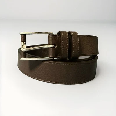 ARALDI MILANO DAL 1930 CINTURA MARRONE IN PELLE - Imagen 1 de 4