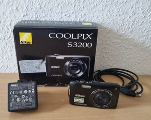 Nikon Digitalkamera Coolpix S3200 schwarz mit OVP sehr guter Zustand   - Bild 1 von 8
