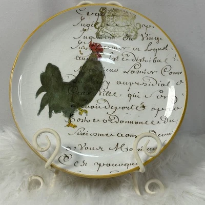 Plato de gallo Williams Sonoma plato escritura italiana decoración de granja colgante de pared Foto 1 de 4
