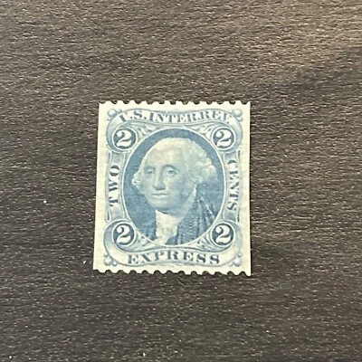 U.S. Revenue Scott #R9b 2-cent Express part perf imperf vert Unused MLH - Image 1 of 2