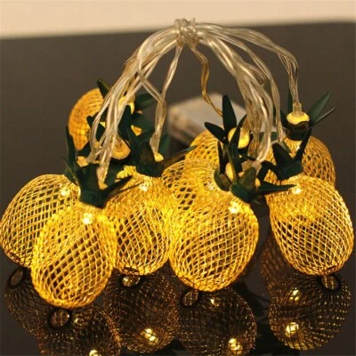 Ананас фонари светодиодные гирлянды с аккумулятором питания праздник гирлянда свадьбы - Изображение 1 из 4