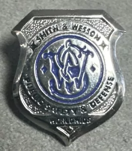 Smith and Wesson Schild Abzeichen Anstecknadel S&W Öffentliche Sicherheit und Verteidigung Polizei Neu - Bild 1 von 7