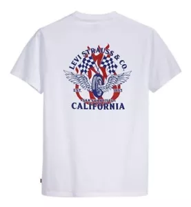 Levi's Men's Levi Strauss & Co San Francisco California White Tee Shirt Cotton M - Picture 1 of 2