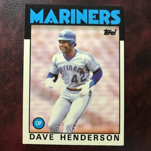 1986 Topps TIFFANY Set DAVE HENDERSON #221 MARINERS ** MINT ** HIGH GRADE **