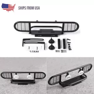 CNC Alu Frontstoßstange mit LED Lichtschutz für RC4WD D90 D110 1/10 RC Crawler - Bild 1 von 11