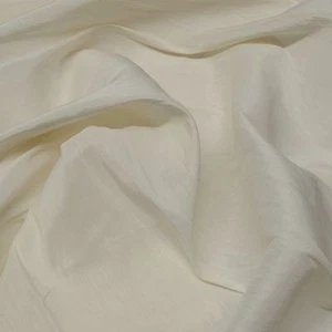 White Silk & Linen Flax Plain Fabric, 54" Wide, By The Yard (JD-348A)  - Picture 1 of 3