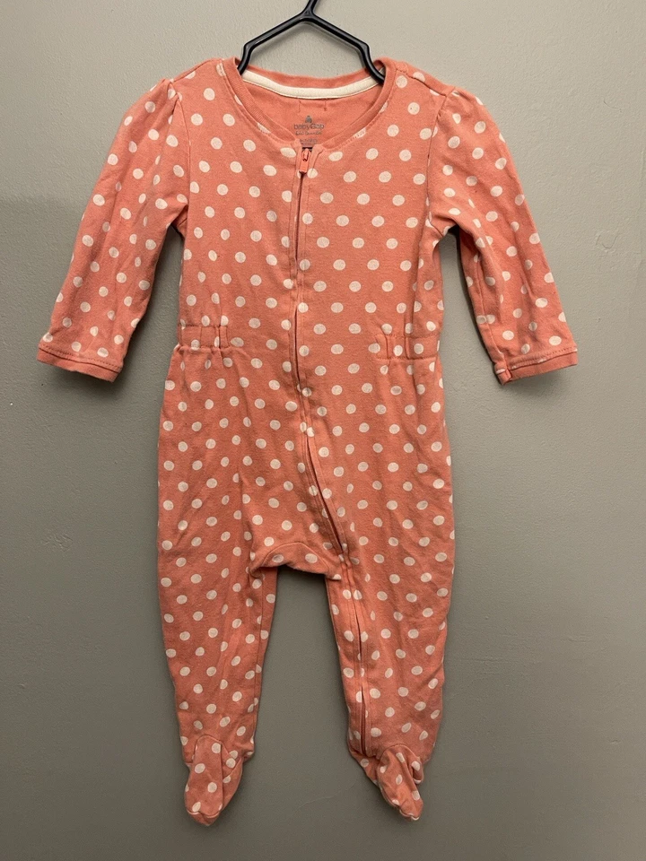 Bebé Gap Bebé Niña Cintura Elástica Lunares 100% Algodón Cremallera 1 Pieza Rosa 6-12M Foto 1 de 4