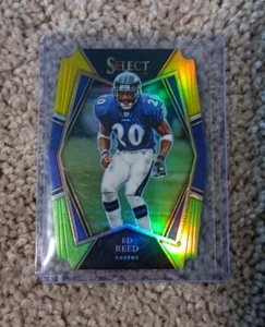 2021 Panini Select Ed Reed #140 Yellow Green Prizm Die Cut Football Card Ravens - Picture 1 of 2