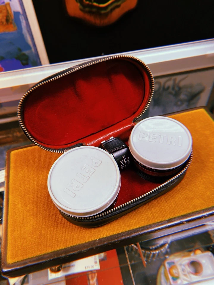 Lente de cámara auxiliar Petri de colección teleobjetivo de 45 mm y gran angular de 45 mm 1:1,8 con estuche Foto 1 de 4