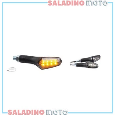 COPPIA FRECCE INDICATORI DIREZIONE LED OMOLOGATE LIGHTECH UNIVERSALI FRE926NER - Immagine 1 di 3