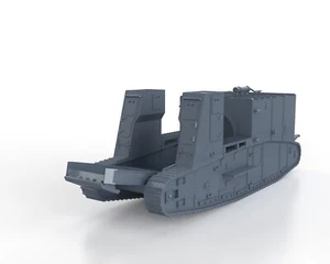 WWI - BRITISH MARK I GUN CARRIER - 1/56 1/72 1/87 1/100 3D PRINTED - Picture 1 of 5
