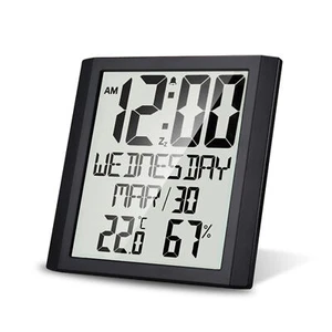 Digital Wall Clock with Temperature & Humidity 8.6'' Large Display / N3J6 - Picture 1 of 12