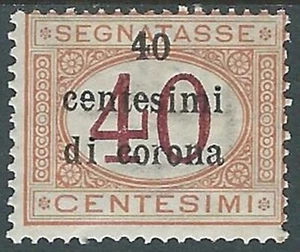 1919 TRENTO E TRIESTE SEGNATASSE 40 CENT MH * - RA30-6 - Picture 1 of 1