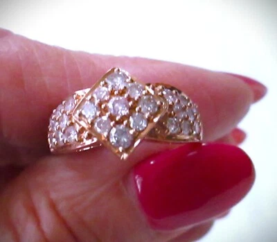 Anillo DIAMANTE ROSA NATURAL, oro rosa 10k, 1 quilate Foto 1 de 4