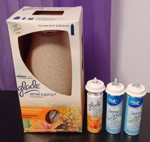New Glade Sense & Spray Hawaiian Breeze Starter Kit & 1 Extra Refills - Picture 1 of 5