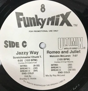 Funkymix 8 on 12" Vinyl Sides C & D Scratchmaster Chuck/Malolm McLaren/Kemp - Picture 1 of 4