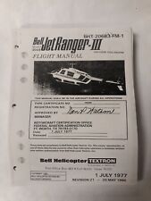 Bell Jet Ranger-III Model 206B Flight Manual & Supplements, 1990 Copy