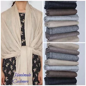Kaschmir Schal Tuch Halstuch Pashmina Damen Einfarbig Wolle Neu Stola Klassisch - Bild 1 von 77