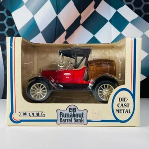 Ertl 1918 Ford Runabout Anheuser Busch Barrel Coin Bank Red 1/25 NEW in BOX - Picture 1 of 9