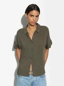 &Other Stories collared shirt, khaki green, 38 - Imagen 1 de 4