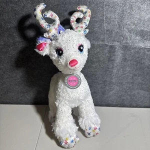 Glitzerndes Rentier Build a Bear Plüschtier 16 Zoll Stofftier Spielzeug Regenbogen Schneeflocken - Bild 1 von 7