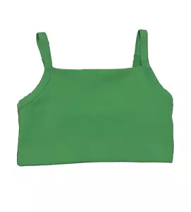 Offline by Aerie Crop Top Small Green Ribbed Bralette Medium Support Dance - Picture 1 of 9