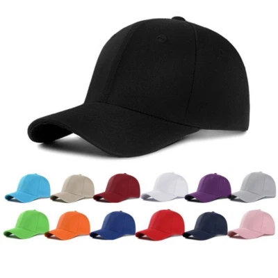 Cotton Baseball Cap Ball Dad Hat Plain Solid Washed Men Women Adjustable VC - Image 1 of 4
