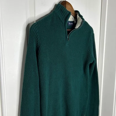 Novo Suéter Infantil The Childrens Place Meninos Meninas Verde Sherpa Forrado 1/4 Zíper G - Imagem 1 de 4