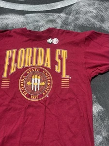 NWT Vintage Florida State Seminoles Galt Sand Tee Shirt Crewneck 90s Garnet - Picture 1 of 4