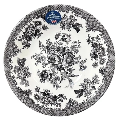 Juego de 4 cuencos de pasta de faisán asiático ROYAL STAFFORD 8,75" blanco y negro NUEVO Foto 1 de 4